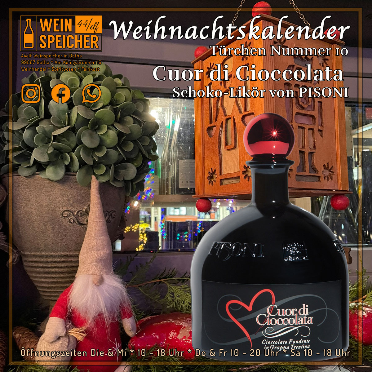 Pisoni Cuor di Cioccolata – cremiger italienischer Schokoladenlikör 17 %